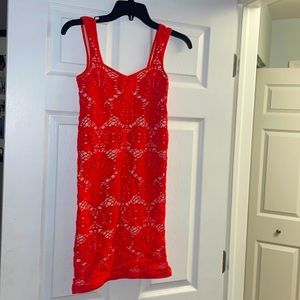Bodycon orange dress